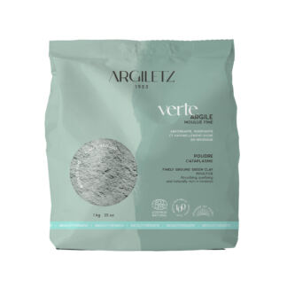 Argile verte en poudre moulue fine 1kg Cosmos